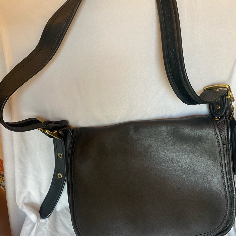 VTG Coach PATRICIA LEGACY Messenger/Satchel Bag in Soft Black Leather #9951 - Picture 3 of 9
